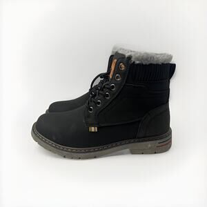 Quatchi Unisex Black Faux-Fur Lined Winter Boots Size 40 Men's 7 Women's 8.5